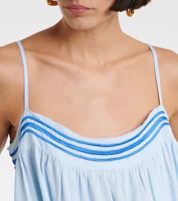 Robe brodée en coton et lin | Juliet Dunn