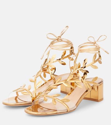 Flavia mirrored leather sandals | Gianvito Rossi