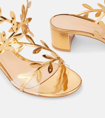 Flavia mirrored leather sandals | Gianvito Rossi