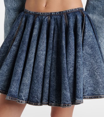 Minifalda de denim plisada | Alaïa