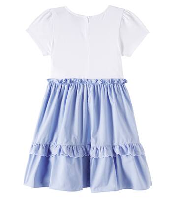 Floral-appliqué cotton-blend dress | Patachou