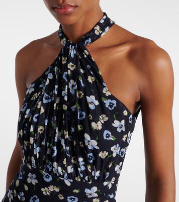 Brock halterneck silk midi dress | Veronica Beard