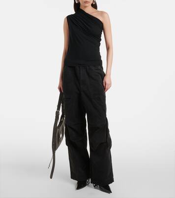 One-Shoulder-Top Pillar aus Jersey | Entire Studios