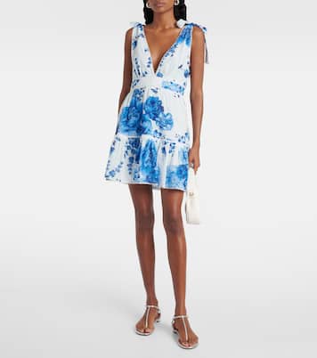 Robe Cara en coton à fleurs | Poupette St Barth