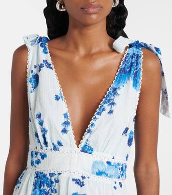 Robe Cara en coton à fleurs | Poupette St Barth