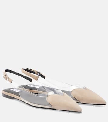 Ballerines slingback Le Cœur en daim et PVC | Alaïa