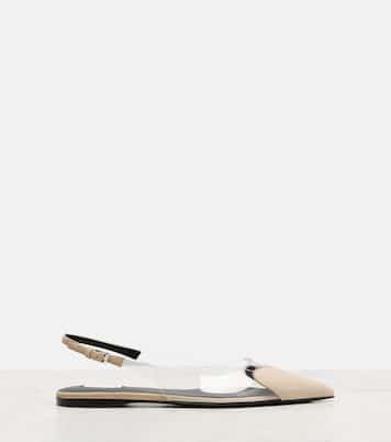 Ballerines slingback Le Cœur en daim et PVC | Alaïa
