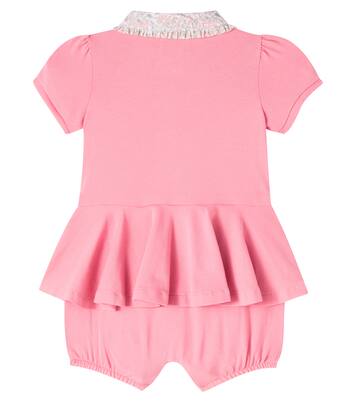 Baby peplum cotton piqué playsuit | Polo Ralph Lauren Kids