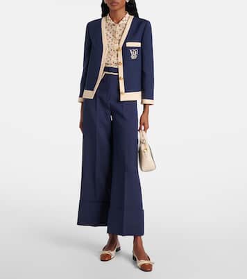 Veste brodée en laine et soie | Valentino