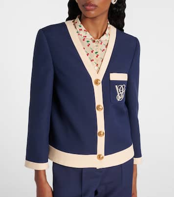 Veste brodée en laine et soie | Valentino