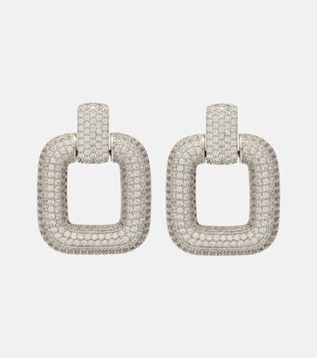 Crystal-embellished drop earrings | Self-Portrait