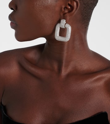 Crystal-embellished drop earrings | Self-Portrait