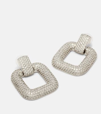 Crystal-embellished drop earrings | Self-Portrait