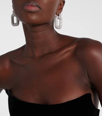 Crystal-embellished drop earrings | Self-Portrait