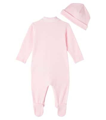 Bébé – Set grenouillère et bonnet GG en coton | Gucci Kids