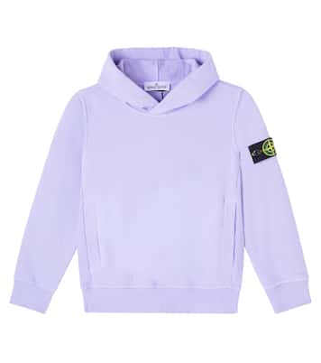 Compass cotton jersey hoodie | Stone Island Junior