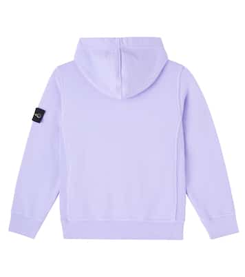 Compass cotton jersey hoodie | Stone Island Junior