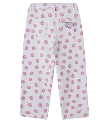 Smiley printed cotton straight jeans | The New Society