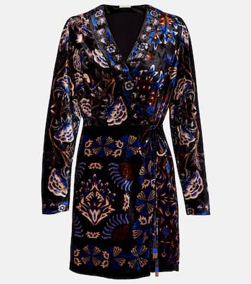 Arabesque Mix Scarves velvet wrap dress | Farm Rio