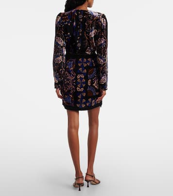 Arabesque Mix Scarves velvet wrap dress | Farm Rio