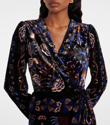 Arabesque Mix Scarves velvet wrap dress | Farm Rio
