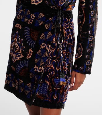 Arabesque Mix Scarves velvet wrap dress | Farm Rio