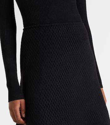 Open-knit wool-blend midi skirt | Alaïa