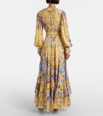 Embellished floral silk crêpe maxi dress | Camilla