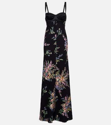Floral silk-blend charmeuse maxi dress | Dolce&Gabbana
