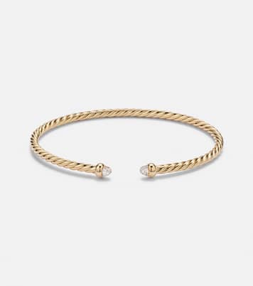 Bracciale Cablespira® Flex Micro in oro 18kt (750/1000) con diamanti | David Yurman