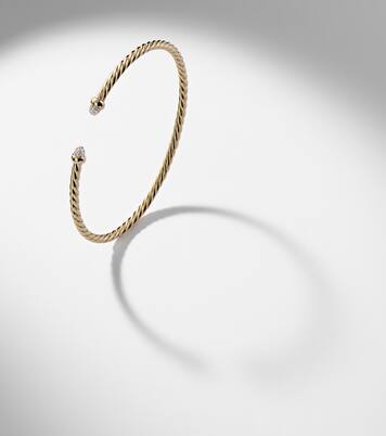 Bracciale Cablespira® Flex Micro in oro 18kt (750/1000) con diamanti | David Yurman
