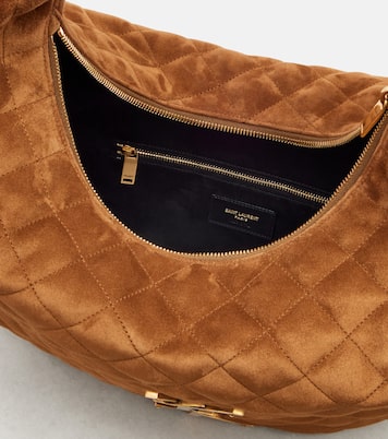Icare Medium quilted suede shoulder bag | Saint Laurent