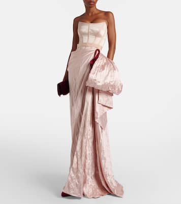 Bustier-Robe aus Satin | Erdem