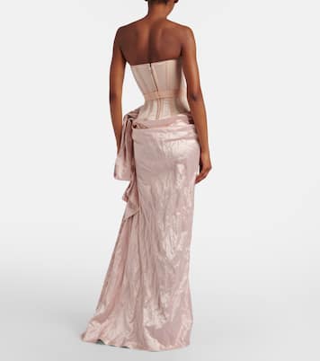 Bustier-Robe aus Satin | Erdem