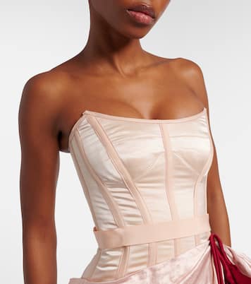 Bustier-Robe aus Satin | Erdem