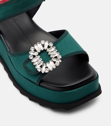 Slidy Viv' leather platform sandals | Roger Vivier