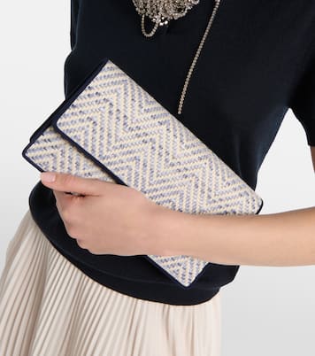 Pochette Capripla en raphia | Manolo Blahnik