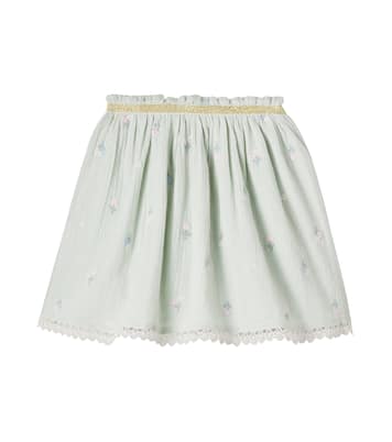 Cephee floral embroidered cotton skirt | Louise Misha