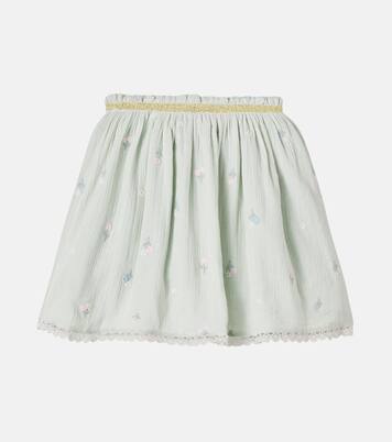 Cephee floral embroidered cotton skirt | Louise Misha