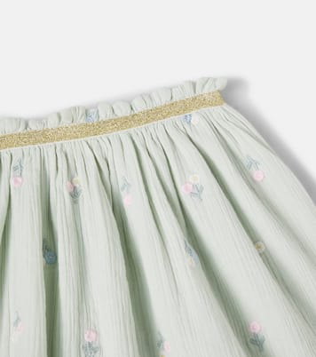 Cephee floral embroidered cotton skirt | Louise Misha