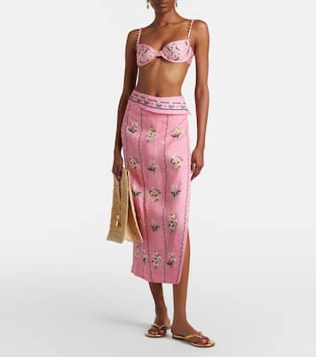 Tierra floral linen beach cover-up | Agua by Agua Bendita