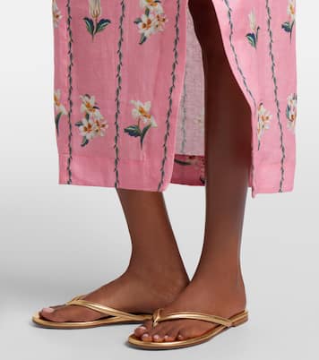 Tierra floral linen beach cover-up | Agua by Agua Bendita