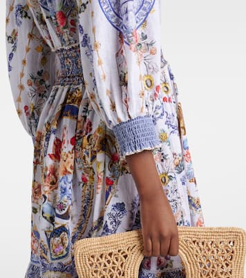 Printed linen maxi dress | Camilla