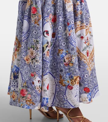 Printed linen maxi dress | Camilla