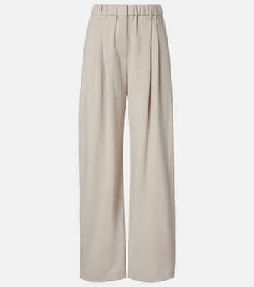 Monili wool-blend wide-leg pants | Brunello Cucinelli
