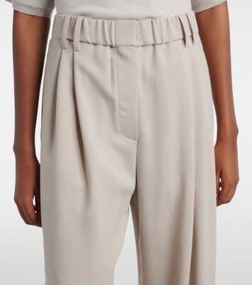 Monili wool-blend wide-leg pants | Brunello Cucinelli