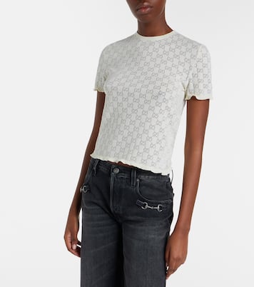 T-shirt GG en coton mélangé | Gucci