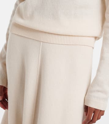 Pullover aus Wolle und Kaschmir mit floraler Applikation | Jardin des Orangers