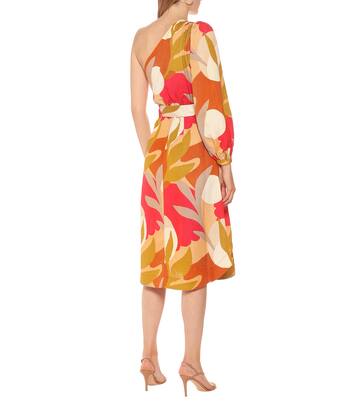 Robe Sangria asymétrique en lin mélangé | Rebecca Vallance