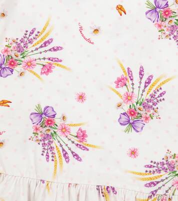 Robe en coton mélangé à fleurs | Monnalisa